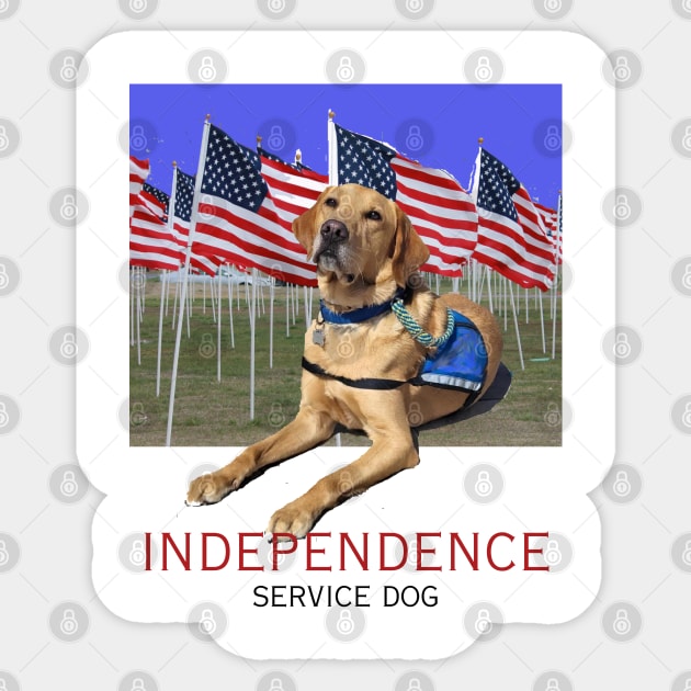 INDEPENDENCE Service Dog Sticker by B C Designs